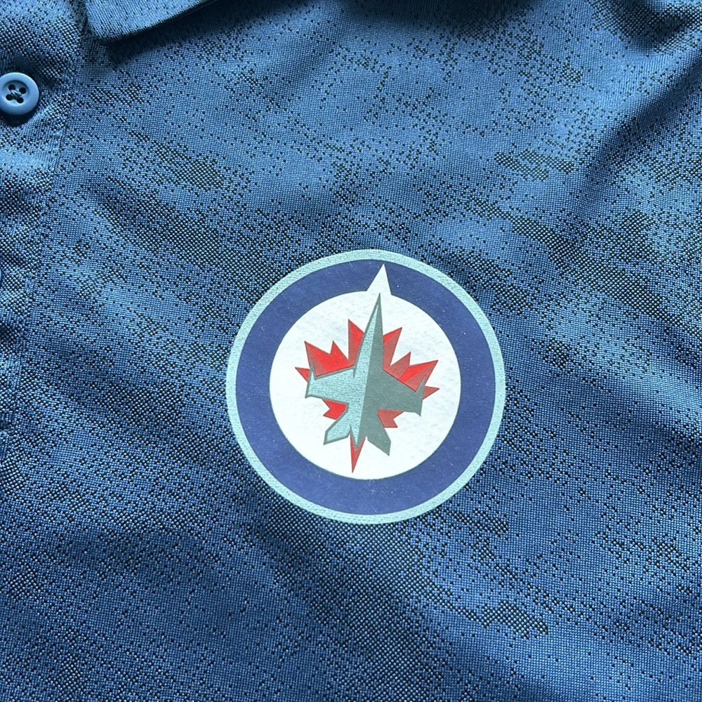 NHL Winnipeg Jets Fanatics Navy Blue Polo - Picture 4 of 8